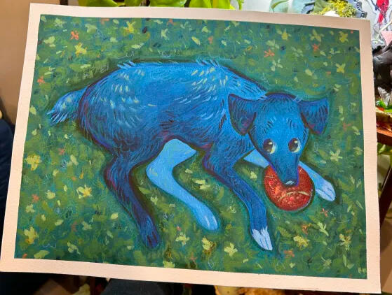 Betty { 12 x 16 acrylic paint &amp; colored pencil} ~ 2025